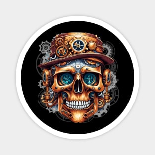 Steampunk Skull Magnet